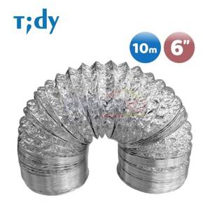 Tidy Aluminium Saluran Udara Fleksibel XY102 6 Inch 2 Lapisan 10 Meter
