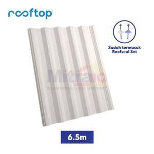 Rooftop Atap Genteng Upvc Semi Transparan 6,5 Meter (Set)