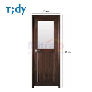 Tidy Pintu Kamar Mandi Pvc + Handle Bukaan Kanan J016 71X195 Cm Coklat