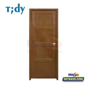 Tidy Pintu Kamar Mandi Pvc + Handle Bukaan Kiri J041 71X195 Cm Coklat
