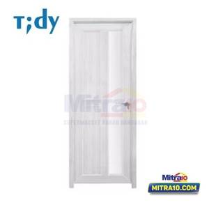 Tidy Pintu Kamar Mandi Pvc + Handle Bukaan Kiri J017 71X195 Cm Putih