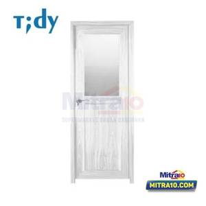 Tidy Pintu Kamar Mandi Pvc + Handle Bukaan Kanan PVC J016 71x195 Cm Putih