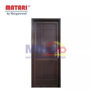 Matari Pintu Interior & Exterior Aluminium Bukaan Kiri AL-180 80x200 Cm Coklat