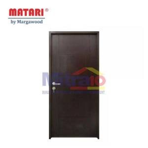 Marga Pintu Interior & Eksterior Aluminium Bukaan Kanan HP-16 88x205 Cm Coklat Walnut