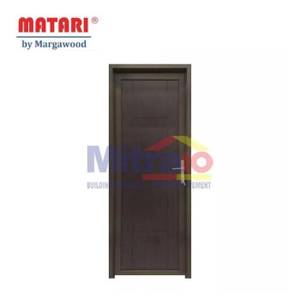 Marga Pintu Interior & Eksterior + Kusen Aluminium Bukaan Kiri AL-101 78x200 Cm Coklat