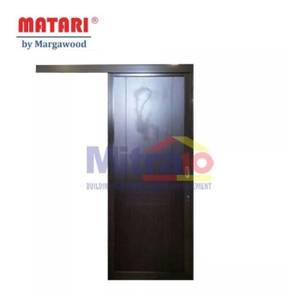 Marga Pintu Sliding Interior Aluminium Bukaan Kiri AL-101SD 80x200 Cm Coklat