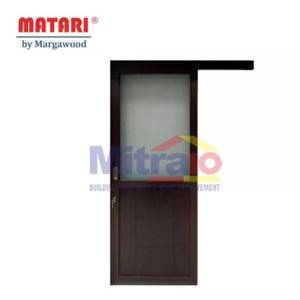 Marga Pintu Sliding Interior Aluminium Bukaan Kanan AL-103SD 80x200 Cm Coklat
