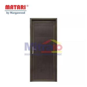 Marga Pintu Interior & Exterior Aluminium Bukaan Kanan AL-401 70x195 Cm Coklat Walnut
