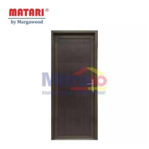 Marga Pintu Interior & Exterior Aluminium Bukaan Kiri AL-401 70x195 Cm Coklat Walnut
