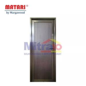Marga Pintu Interior & Exterior Aluminium Bukaan Kiri AL-408 70x195 Cm Coklat Walnut