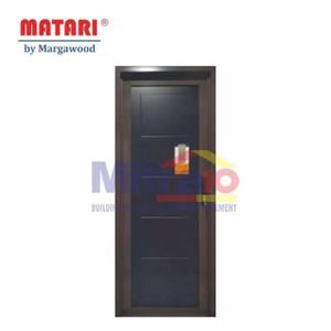 Marga Pintu Interior & Exterior Aluminium Bukaan Kiri AL-511 70x195 Cm Coklat