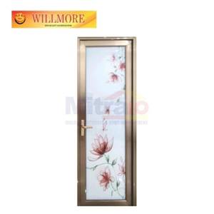 Willmore Pintu Kaca Aluminium Kamar Mandi Bukaan Kanan WG-107 70X200 Cm Gold
