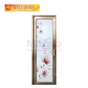 Willmore Pintu Kaca Aluminium Kamar Mandi Bukaan Kiri WG-107 70X200 Cm Gold