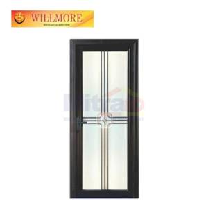 Willmore Pintu Kaca Aluminium Kamar Mandi Bukaan Kanan CIB821 80x200 Cm Hitam