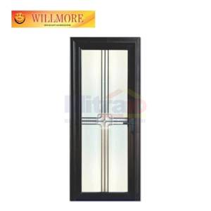 Willmore Pintu Kaca Aluminium Kamar Mandi Bukaan Kiri CIB821 80x200 Cm Hitam