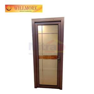 Willmore Pintu Kaca Aluminium Kamar Mandi Bukaan Kiri CIB822 80x200 Cm Rose Gold