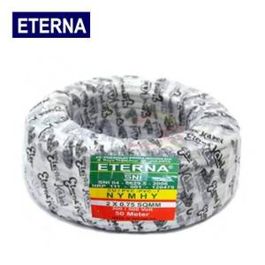Eterna Kabel Roll NYMHY 2x0.75MM 50 Meter Putih