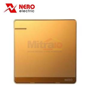 Nero Saklar Decora Q71611-G 1 Gang Gold