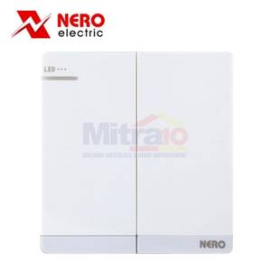 Nero Saklar Decora Q71621D-W 2 Gang Putih