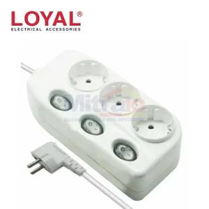 Loyal Kabel Stop Kontak 3 Lubang + Tombol Turn Off LY253 1.5 Meter Putih