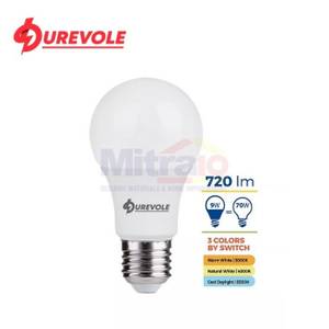 Durevole Lampu Led 3 Warna AS3 9 Watt