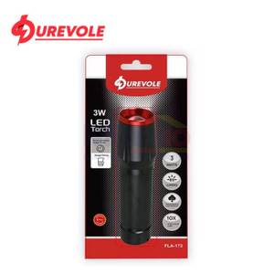 Durevole Lampu Senter Ecofla-173 Hitam