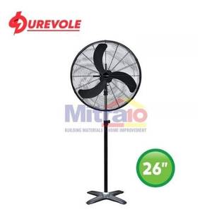 Durevole Kipas Angin Berdiri NSF-65E 26 Inch Hitam