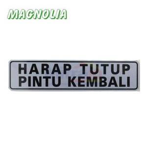 Magnolia Papan Tanda Type Lbs2 Harap Tutup Pintu Kembali 4.6x19.4 Cm Silver