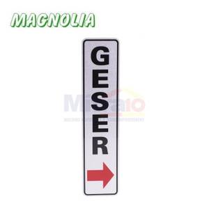 Magnolia Papan Tanda Type Lbs3 Geser Kekanan 4.6x19.4 Cm Silver