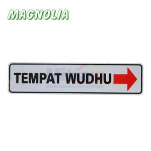 Magnolia Papan Tanda Type Lbs3 Tempat Wudhu Kanan 4.6x19.4 Cm Silver