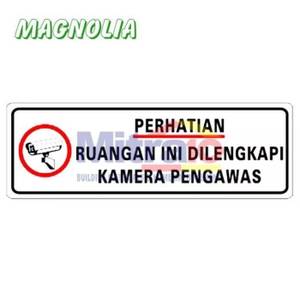 Magnolia Papan Tanda Type Lbl Ruangn Dlngkp Cam Pngws 9.7x29 Cm Putih