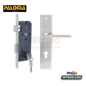 Paloma Gagang Pintu Set LPP 712 LPP Andora IA + MSP025 Satin Nickel
