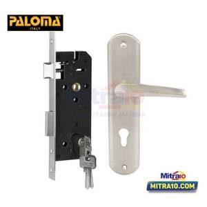 Paloma Gagang Pintu Set Lpp 712 Andora Ia Sn/Np+Msp025 Sn+Np 