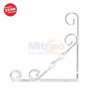 Zehn Bracket Mengulir Besi 20x20 Cm Putih (Set)