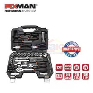 Fixman 1 Set Alat Perkakas Socket BT65 1/4 Inch (65 Pcs)