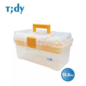 Tidy Kotak Plastik Penyimpan Perkakas TD-30124 15.5 Inch Transparan