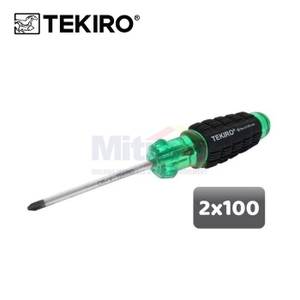 Tekiro Obeng Kembang Gagang Karet SD-CG0852 0.2x10 Cm Hijau