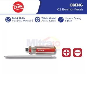 Zehn Obeng 02 4 Inch Bening-Merah