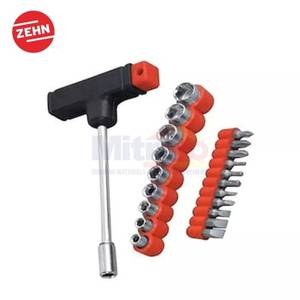 Zehn Hand Tools 1 Set T-Bar Socket + Bits Obeng 36 ( 22 Pcs ) 