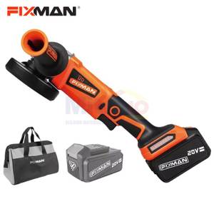 Fixman Cordless Angle Grinder FL106001-05 Mesin Gerinda Baterai 20 V Jingga/Hitam