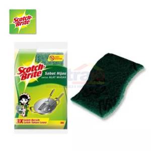 Scotch-Brite Sabut Pencuci Peralatan Masak ID-10 4x6 Cm Hijau