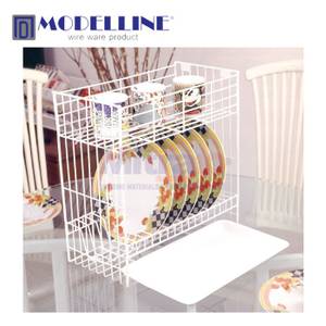 Modeline Rak Piring Mini 2 Susun Dan Tatakan B30MED+T Putih 