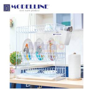 Modeline Rak Piring 3 Susun Dan Tatakan B30MED+ Putih 