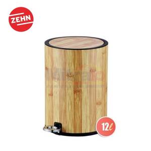 Zehn Tempat Sampah 12 Liter Pedal Bambu Print 