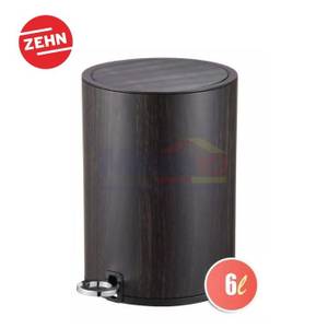 Zehn Tempat Sampah 6 Liter Pedal Kayu Print 