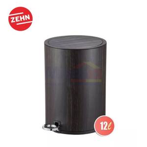 Zehn Tempat Sampah 12 Liter Pedal Kayu Print 
