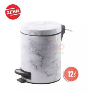 Zehn Tempat Sampah Marble Pedal Soft Close PFH347C12 12 Liter Putih