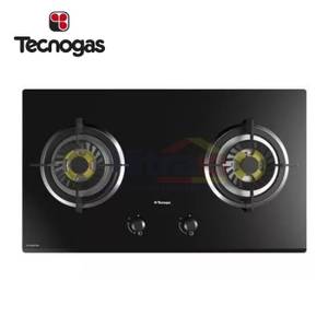 Tecnogas Kompor Tanam Kaca 2 Tungku H72VAEFBG 70 Cm Hitam