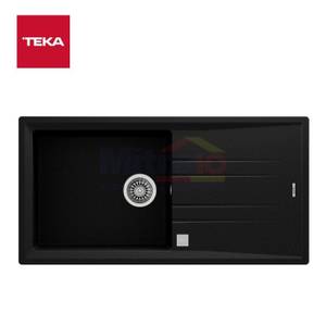 Teka Wastafel Cuci Piring Granit 1 Kolom Dengan Sayap Pengering 60 1B.1D Hitam