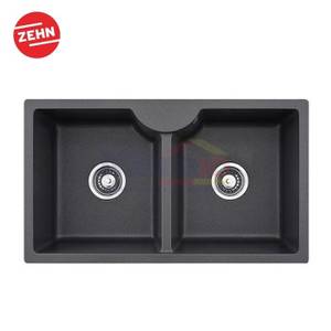 Zehn+ Wastafel Cuci Piring Granite Dua Kolom 8378 HB106 78x45x21 Cm Abu